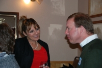Mike Bloom with hostess Angie Hirschhorn at Bloom For Judge Meet-n-Greet at Smiley's in Lake Tomahawk, WI