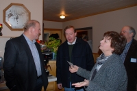 Mike Bloom with Judge Neal Neilsen and his wife Sharon Neilsen at Smiley's Meet-n-Greet in Lake Tomahawk